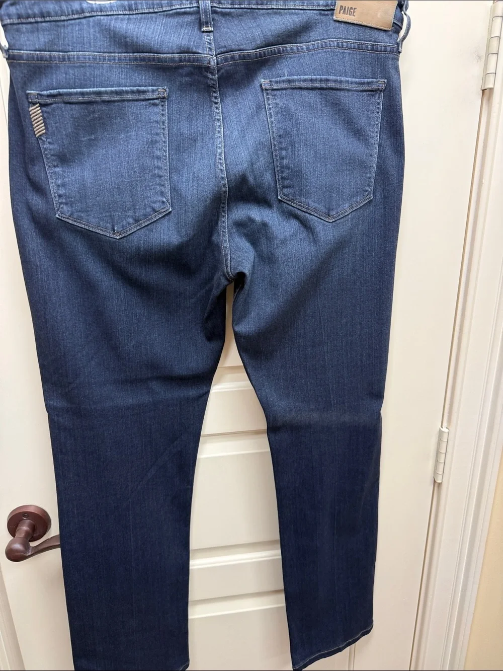 PAIGE Men's Navy Relaxed Straight Jeans